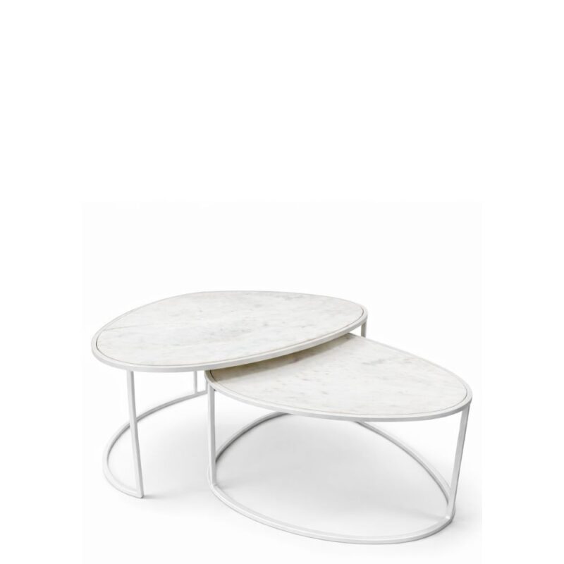 Table Basse Marbre Blanc Alba — Athezza
