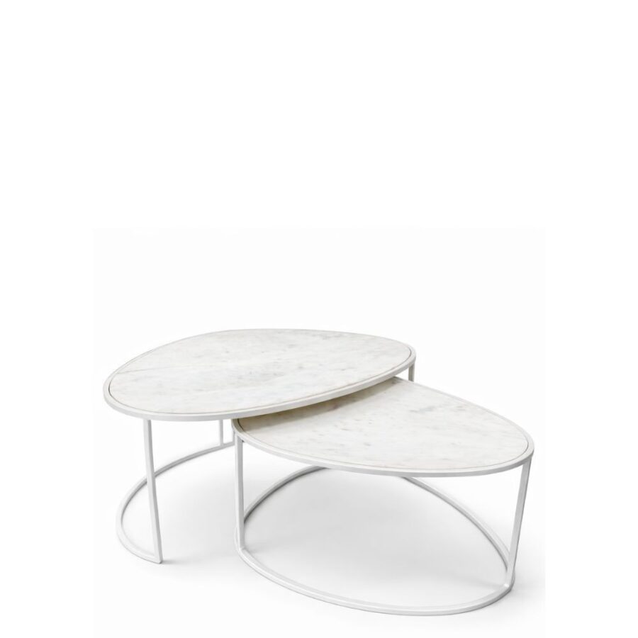 Table Basse Marbre Blanc Alba — Athezza