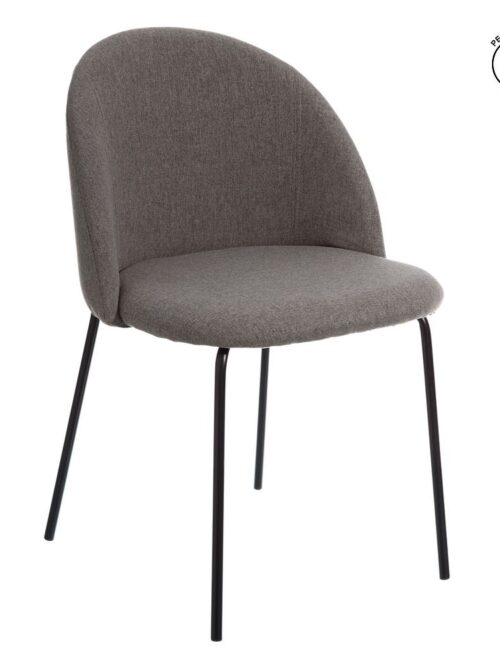 Chaise Gris Tissu-Métal Moderne Ixia 50 cm