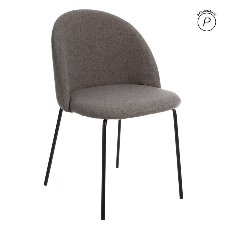 Chaise Gris Tissu-Métal Moderne Ixia 50 cm