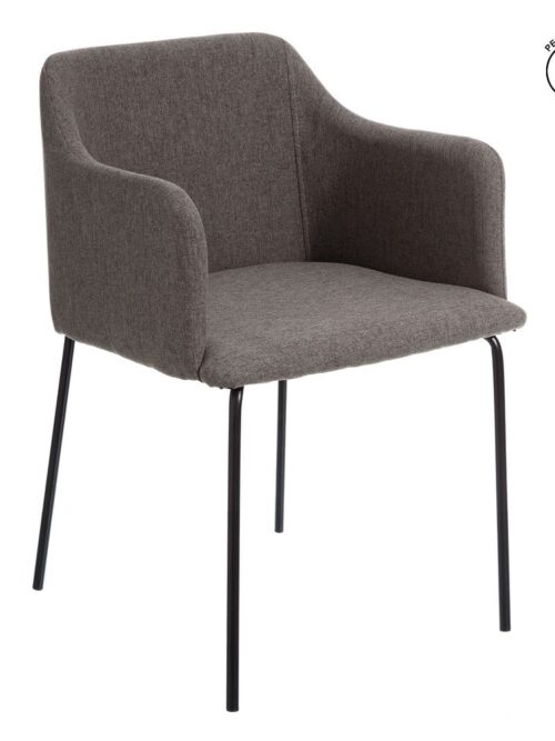 Chaise Gris Tissu-Métal Moderne Ixia 52 cm
