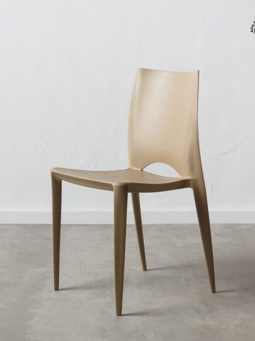Chaise Empilable Beige Polypropylène Ixia 44 cm
