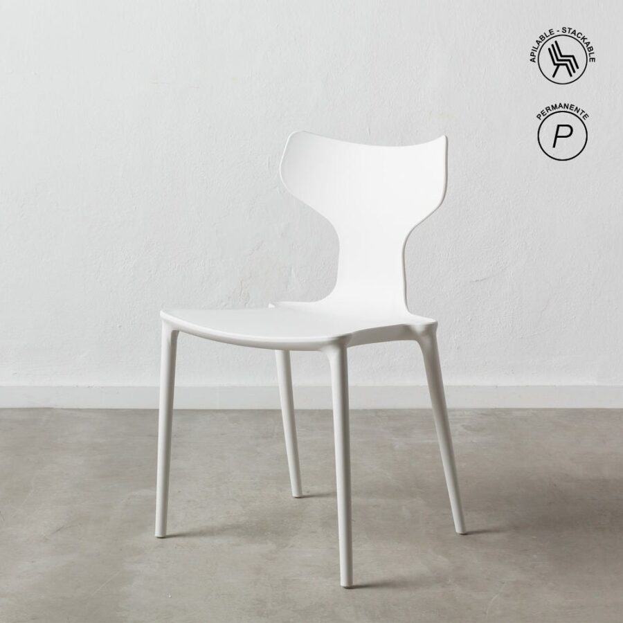 Chaise Empilable Blanc Polypropylène Ixia