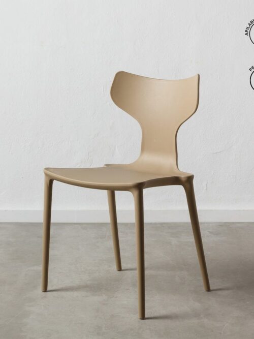 Chaise Empilable Beige Polypropylène Ixia 47 cm