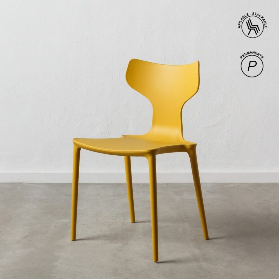 Chaise Empilable Jaune Polypropylène Ixia 47 cm