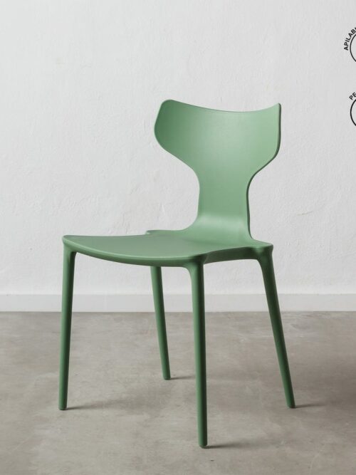 Chaise Empilable Vert Menthe Polypropylène Ixia 47 cm