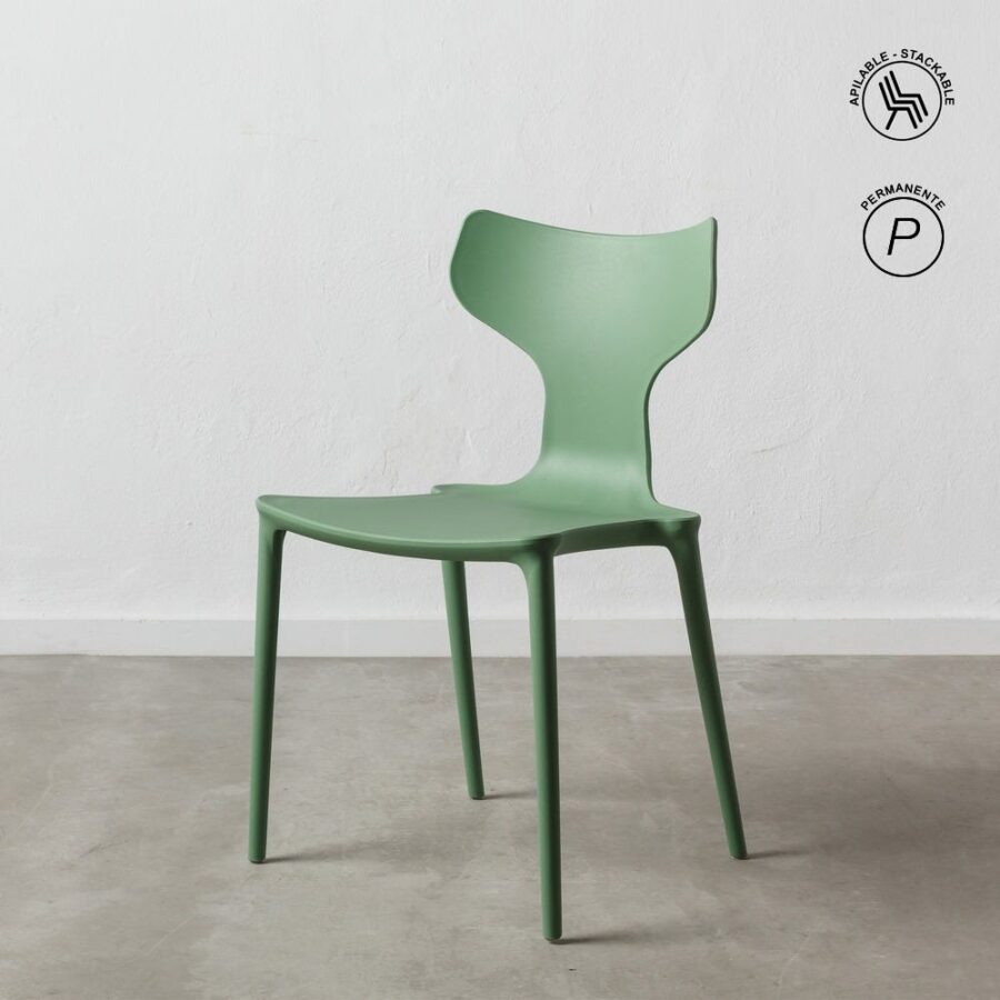 Chaise Empilable Vert Menthe Polypropylène Ixia 47 cm