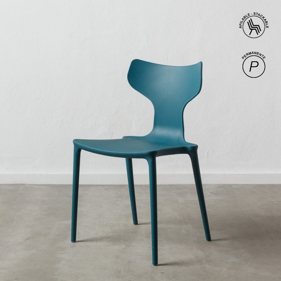Chaise Empilable Bleu Polypropylène Ixia 47 cm