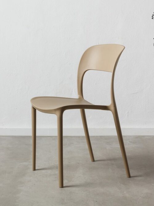 Chaise Empilable Beige Polypropylène Ixia 43 cm