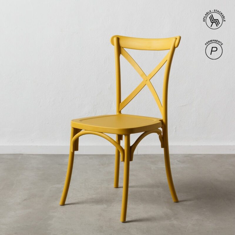 Chaise Empilable Jaune Polypropylène Ixia 48 cm