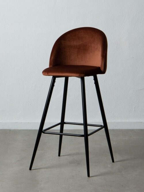Tabouret Haut Tuile Tissu-Métal Ixia