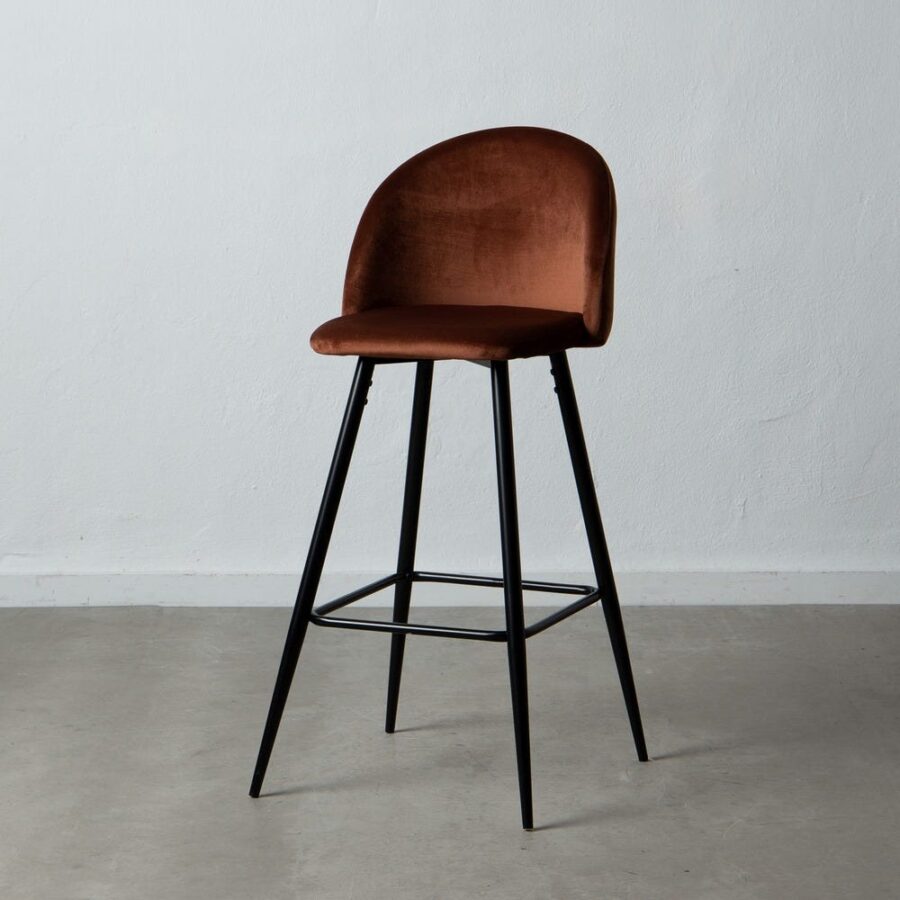 Tabouret Haut Tuile Tissu-Métal Ixia