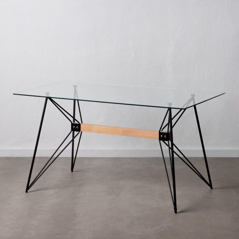 Table à Manger Verre Noir Ixia 140cm