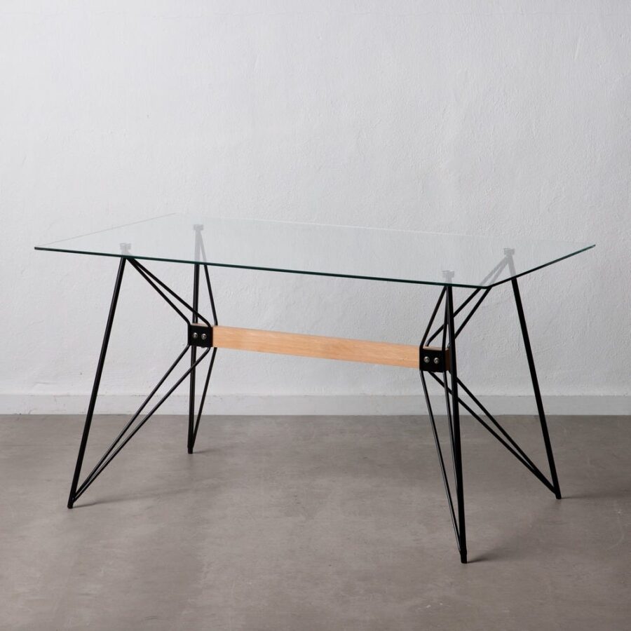 Table à Manger Verre Noir Ixia 140cm