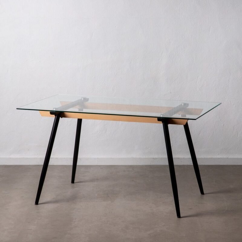 Table à Manger Verre Noir Ixia 140cm