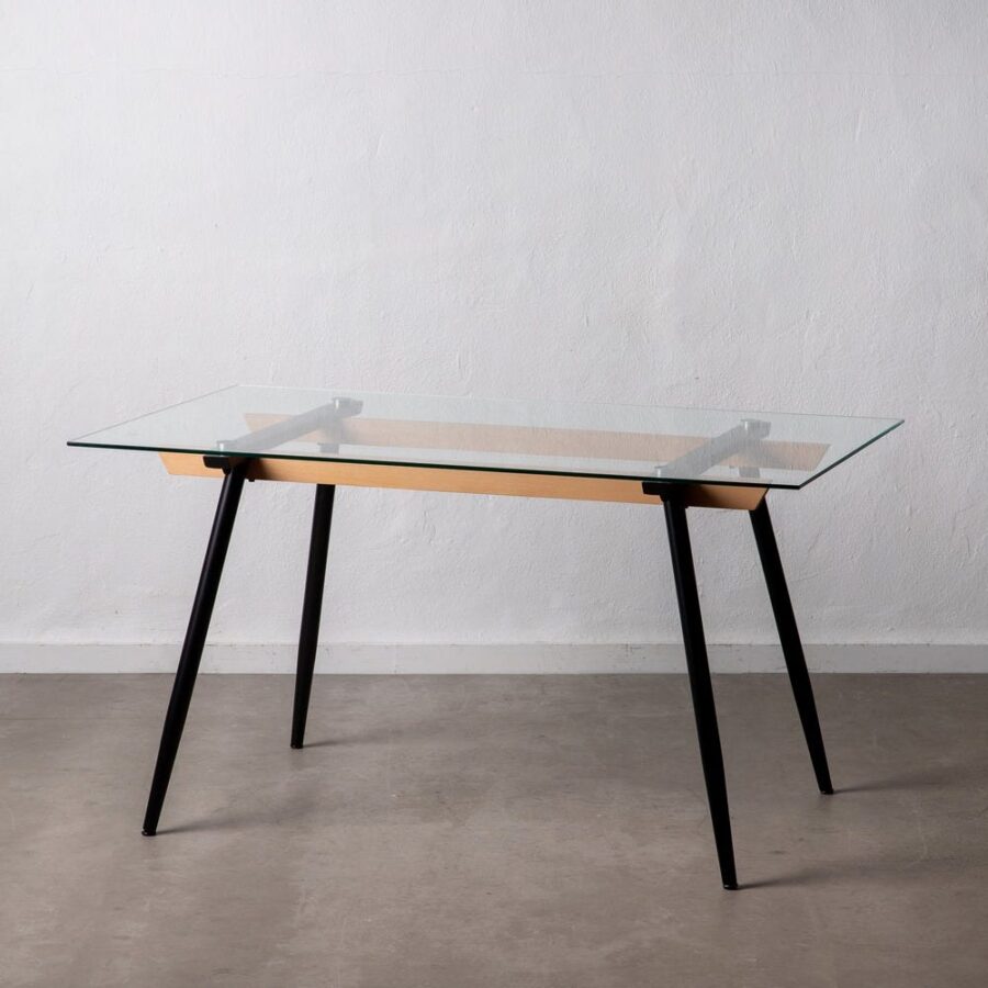 Table à Manger Verre Noir Ixia 140cm