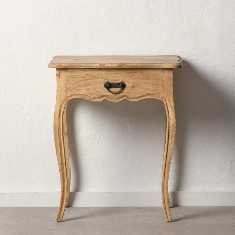 Console Bois Massif De Mindi Tiroir Central Ixia 58cm
