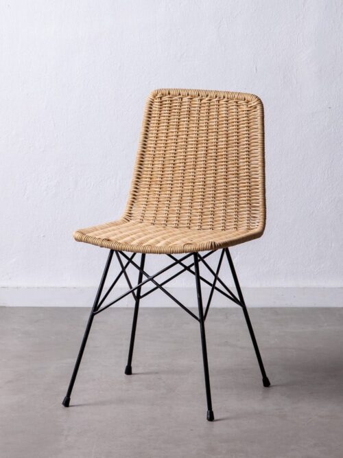 Chaise Naturel-Noir Polypropylène/Métal Ixia