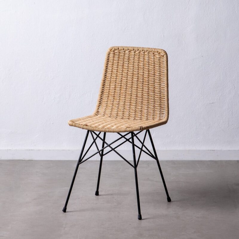 Chaise Naturel-Noir Polypropylène/Métal Ixia