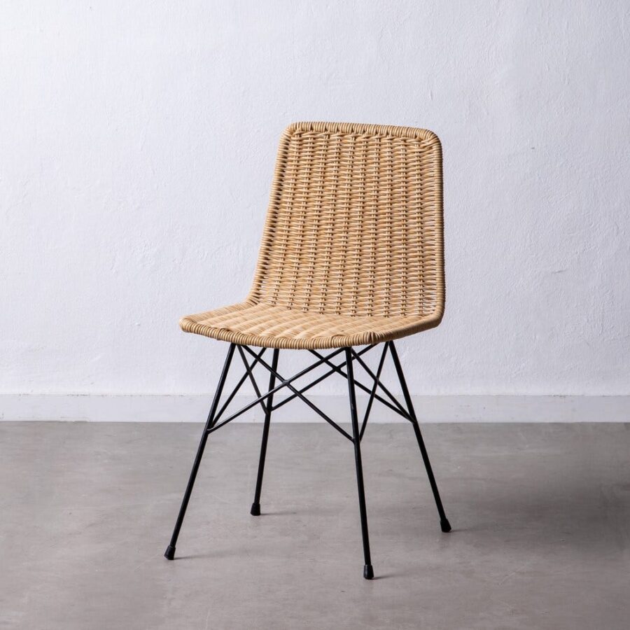 Chaise Naturel-Noir Polypropylène/Métal Ixia