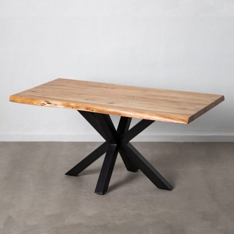 Table à Manger Acacia Naturel-noir Ixia 160cm