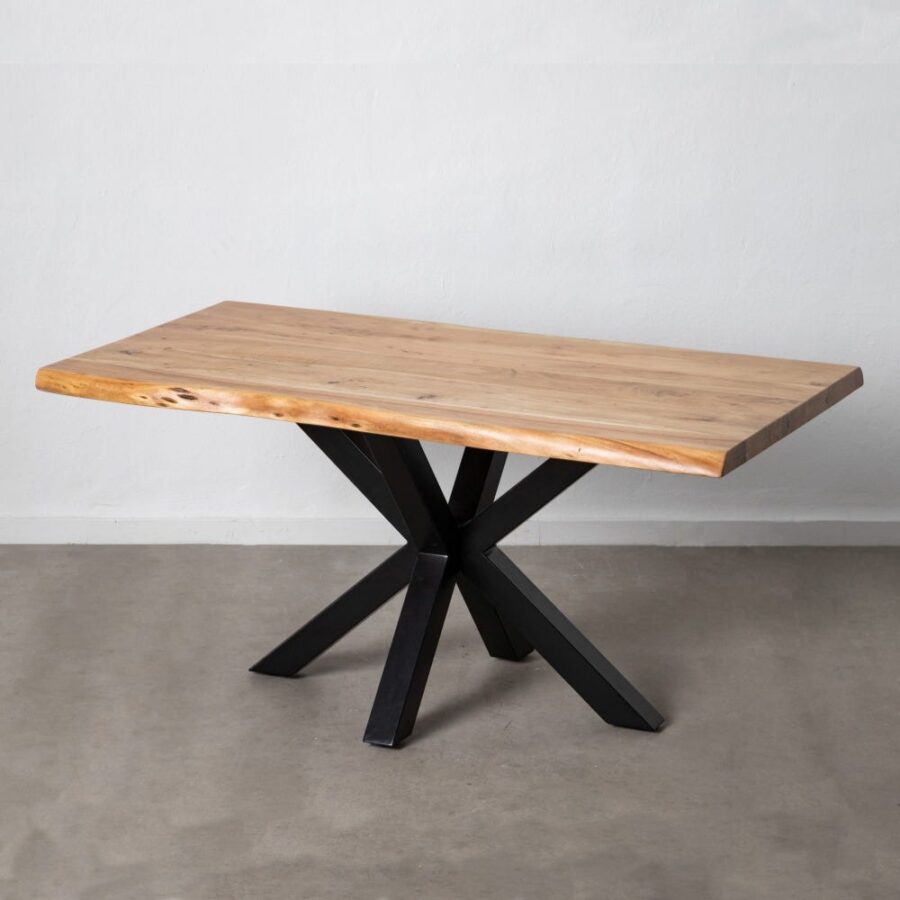 Table à Manger Acacia Naturel-noir Ixia 160cm
