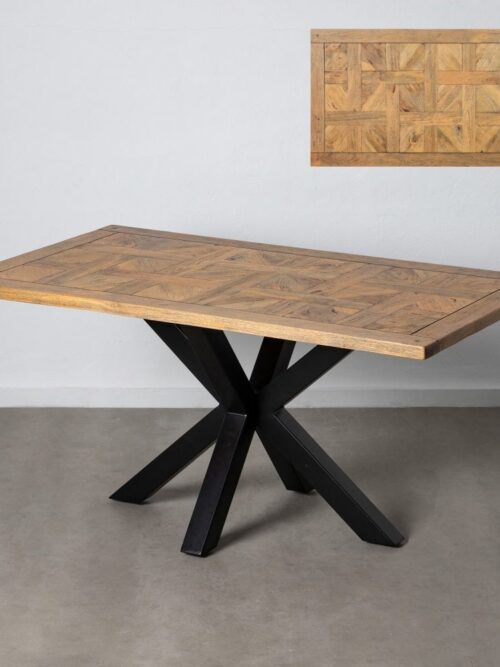 Table à Manger Manguier Naturel-noir Ixia 160cm