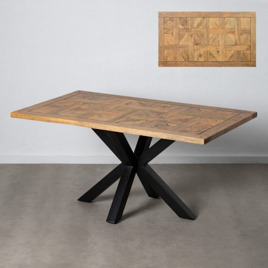 Table à Manger Manguier Naturel-noir Ixia 160cm
