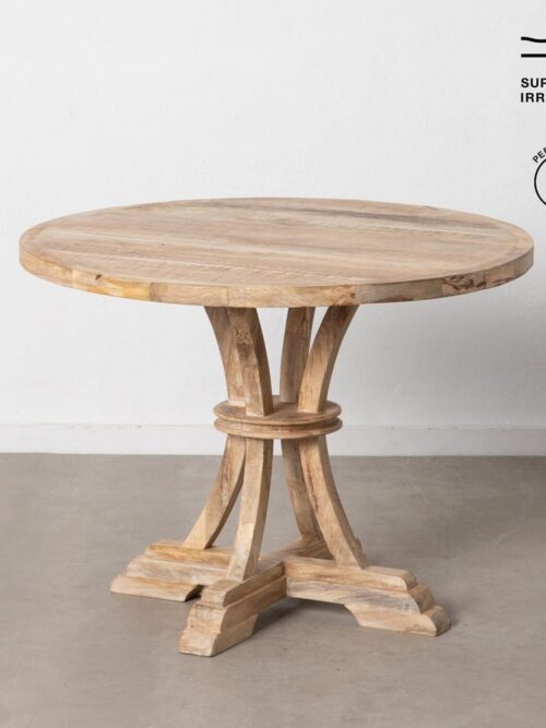 Table à Manger Manguier Blanc Ixia 100cm