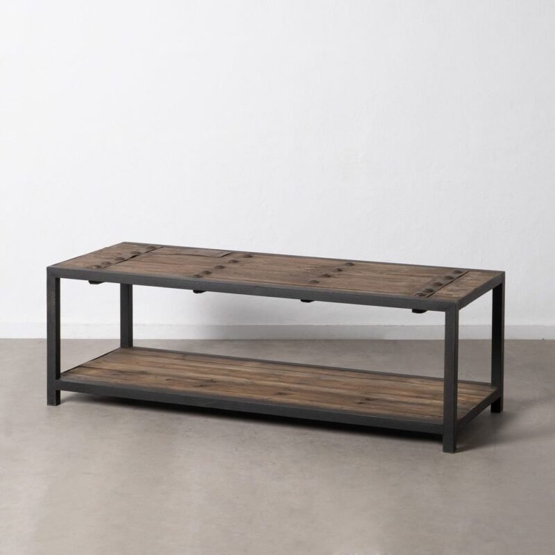 Meuble TV Naturel-noir Ixia 165cm