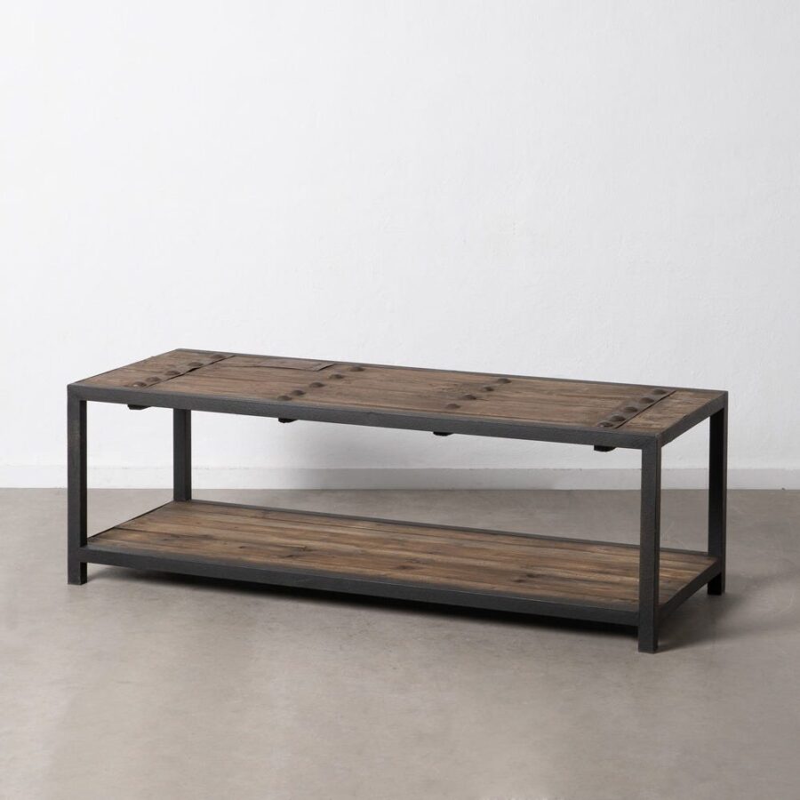 Meuble TV Naturel-noir Ixia 165cm