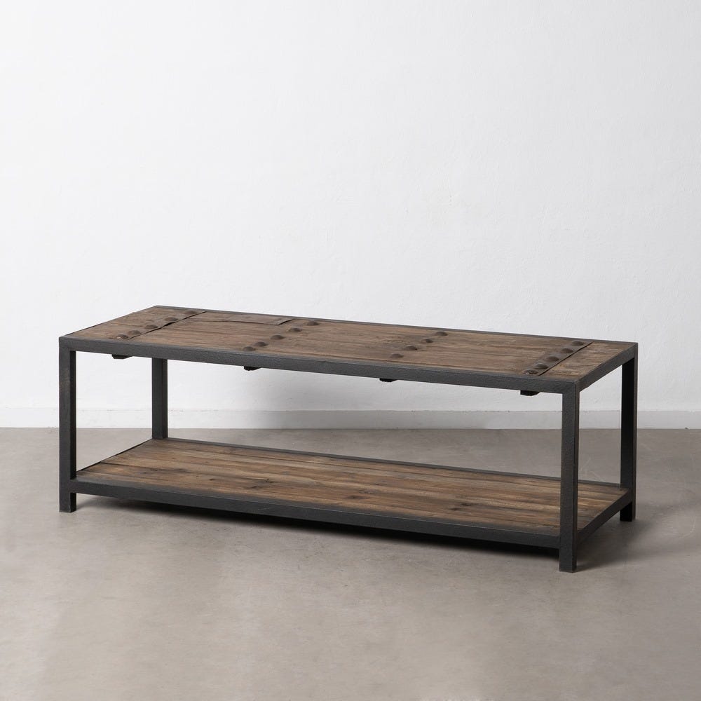 Meuble TV Naturel-noir Ixia 165cm