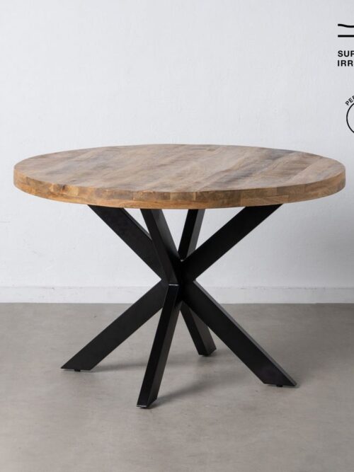 Table à Manger Manguier Naturel-noir Ixia 120cm