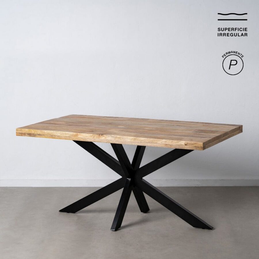 Table à Manger Manguier Naturel-noir Ixia 160cm