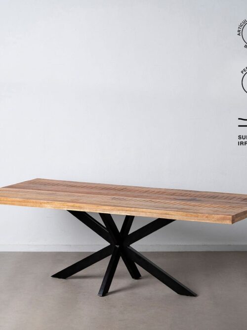 Table à Manger Manguier Naturel-noir Ixia 240cm