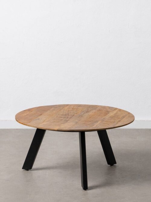 Table Basse Manguier Naturel-noir Ixia 80cm