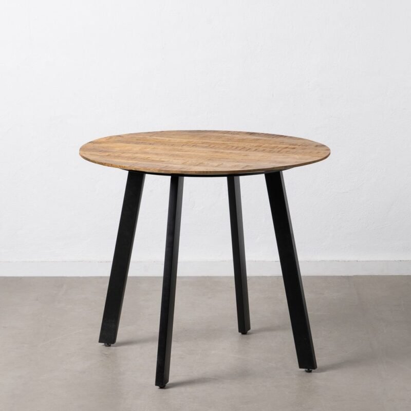Table à Manger Manguier Naturel-noir Ixia 90cm