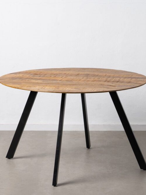 Table à Manger Manguier Naturel-noir Ixia 130cm