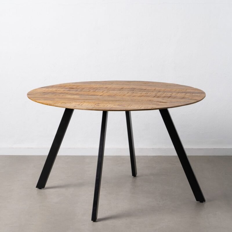 Table à Manger Manguier Naturel-noir Ixia 130cm