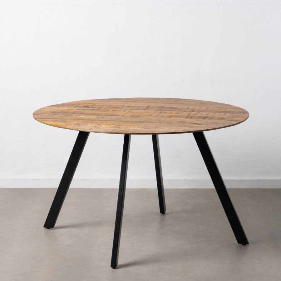 Table à Manger Manguier Naturel-noir Ixia 130cm