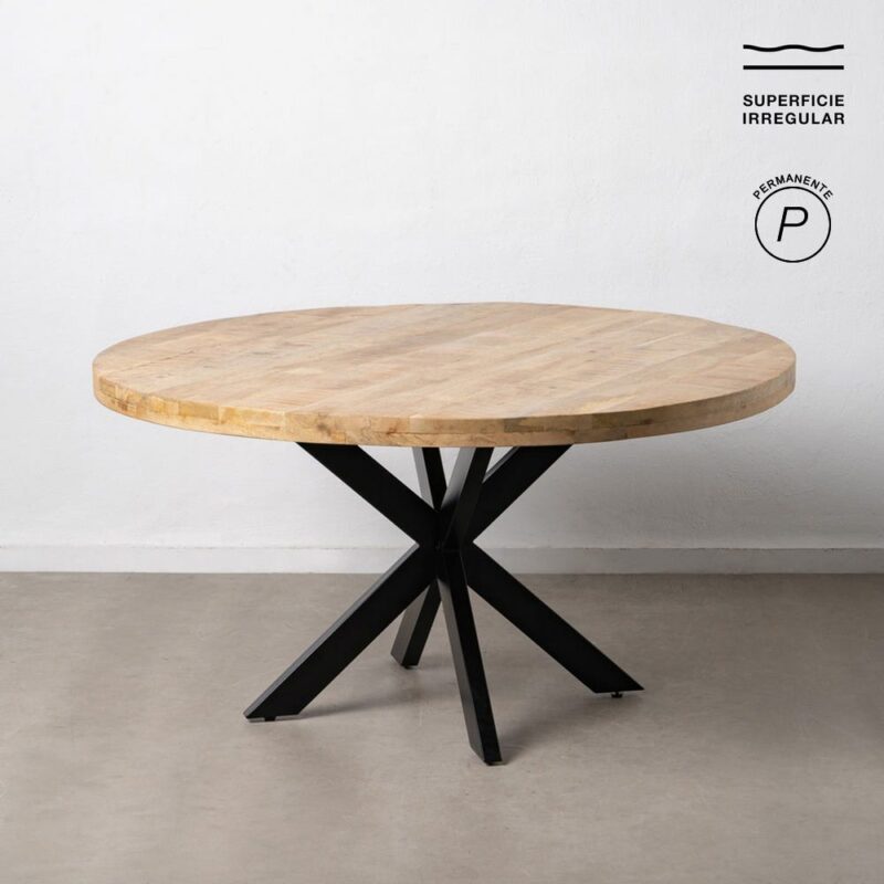 Table à Manger Manguier Naturel-noir Ixia 150cm