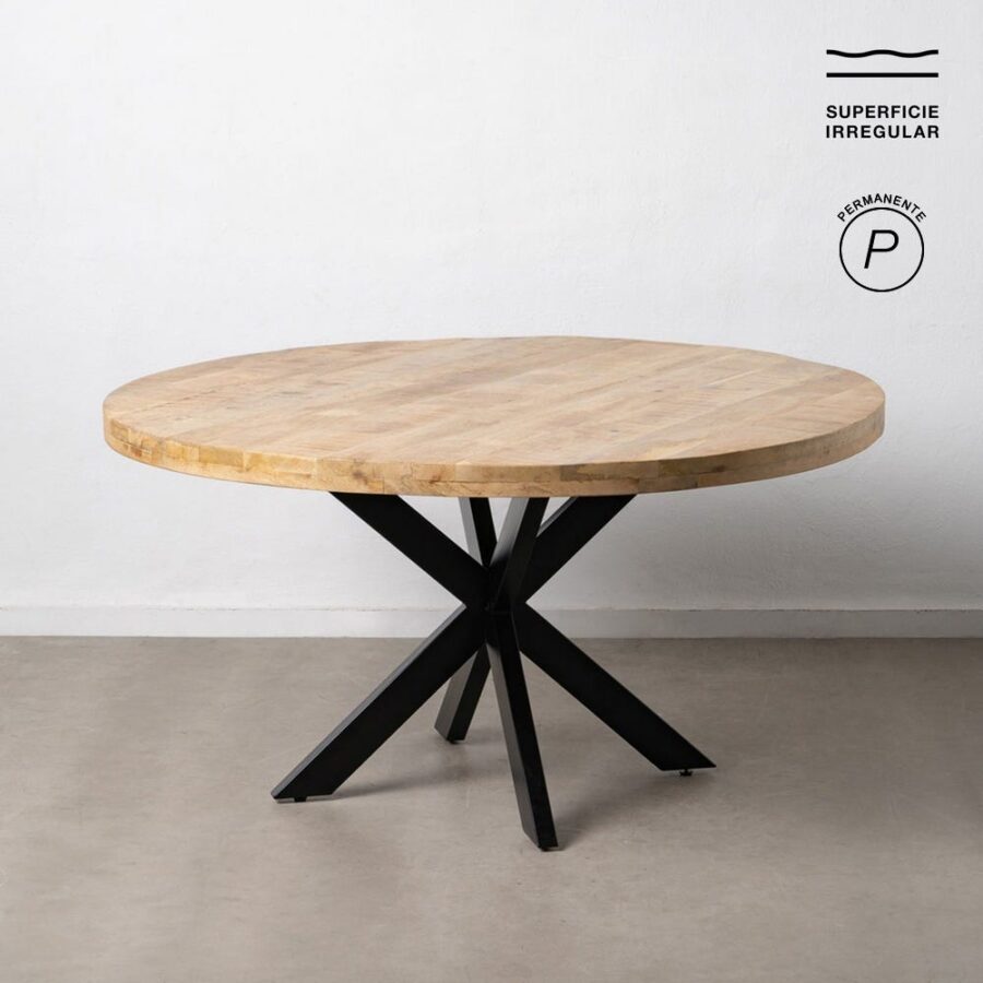 Table à Manger Manguier Naturel-noir Ixia 150cm