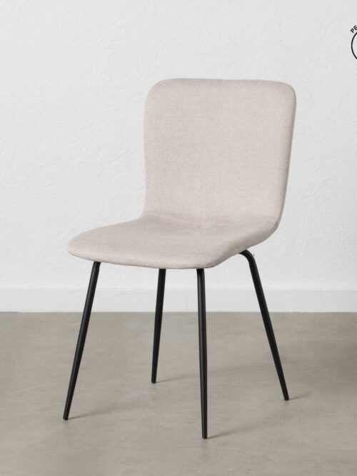 Chaise Crème Tissu-Métal Ixia 44 cm