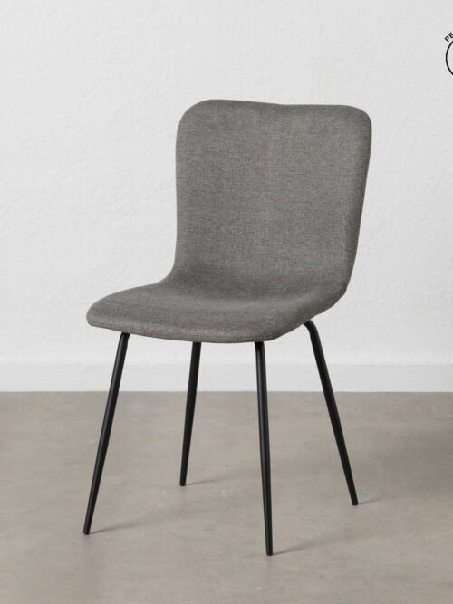 Chaise Gris Tissu-Métal Ixia 44 cm