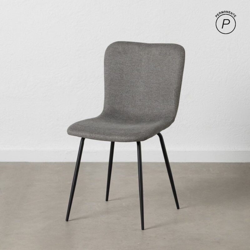 Chaise Gris Tissu-Métal Ixia 44 cm