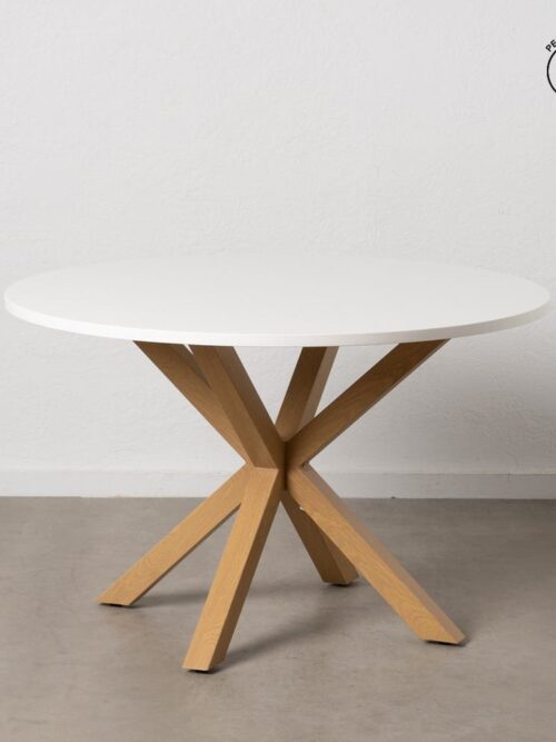Table à Manger Blanc-naturel Ixia 120cm