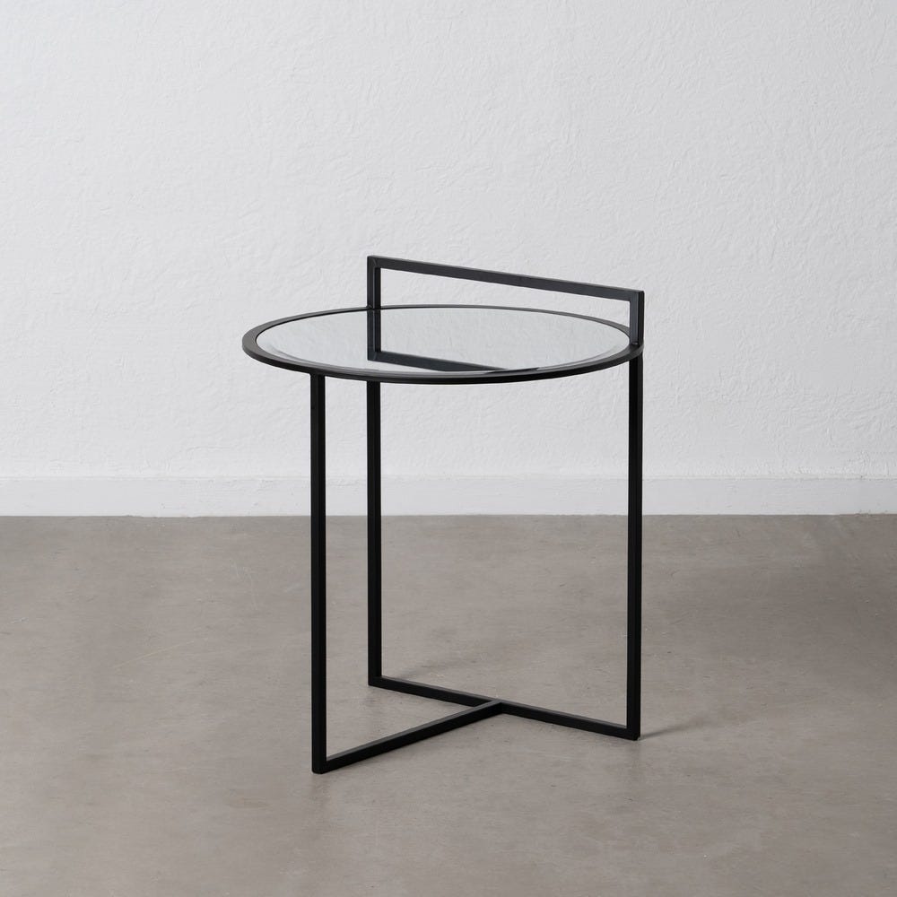 Petit Table Noir Métal-Miroir Ixia