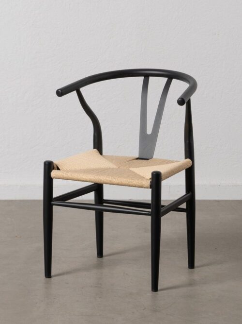 Chaise Noir-Naturel Métal Ixia