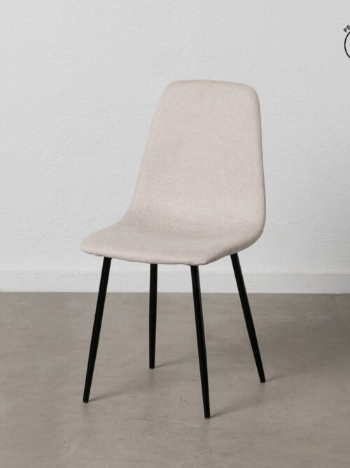 Chaise Crème Tissu-Métal Ixia 43 cm