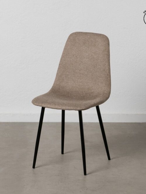 Chaise Taupe Tissu-Métal Ixia